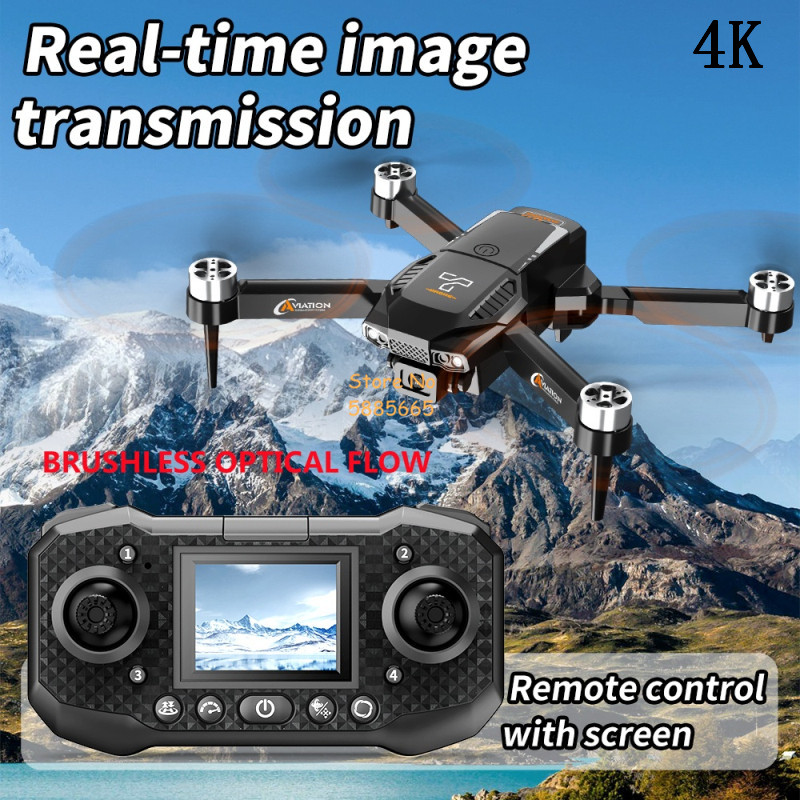 Drone Rc Foldable - 4K Dual Camera Optical Flow Brushless