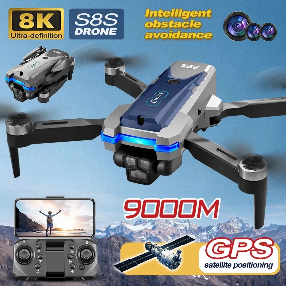 Drone Rc Foldable - S8S GPS Drone 5G Wifi 8K