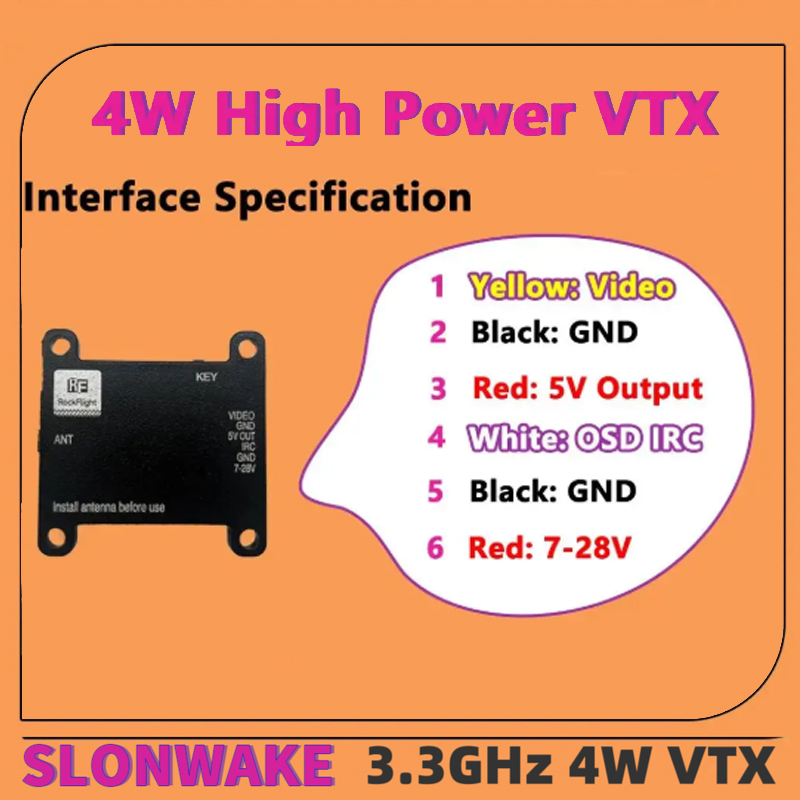 SLONWAKE FPV 3.3G 16CH 4000mW  - Drone With Rc Controller 评论和价格
