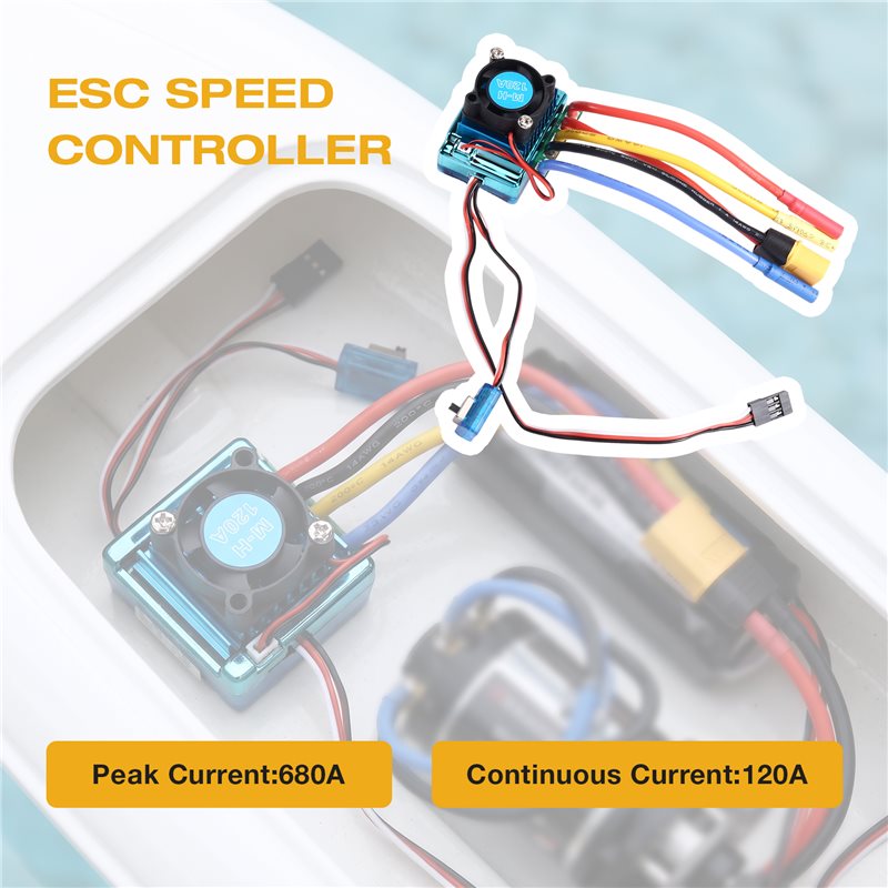 WOWFU-120A Brushless ESC Speed - Rc Boat Brushless Motor 评论和价格