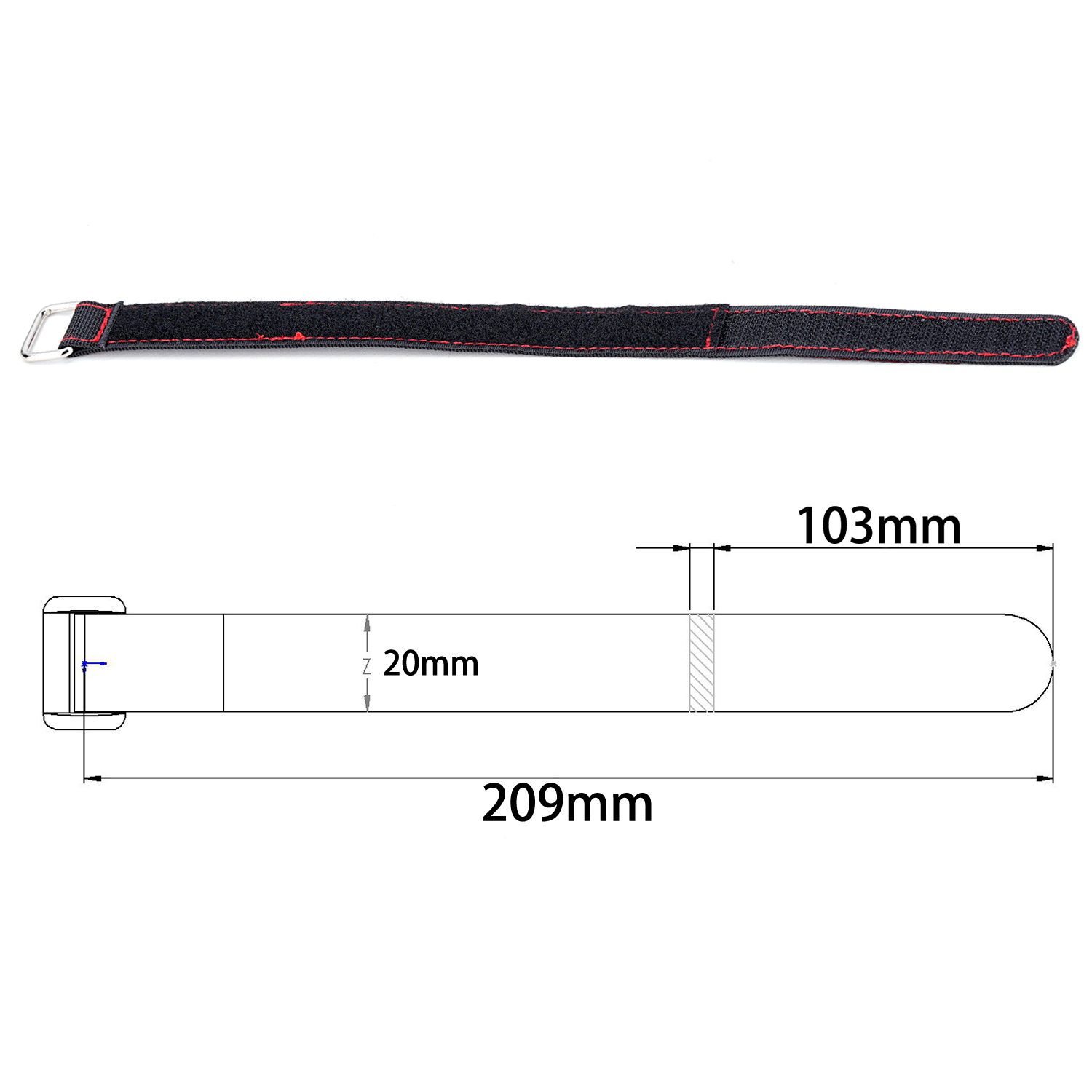 TCRC 2PCS 20x300MM Kevlar Stit - Drone Rc Belt 评论和价格