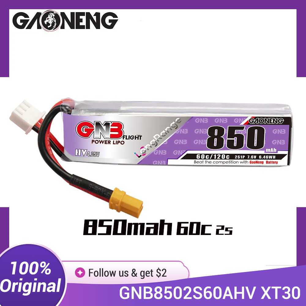 GAONENG GNB LiPo Battery 850mA - Drone Rc Race 评论和价格