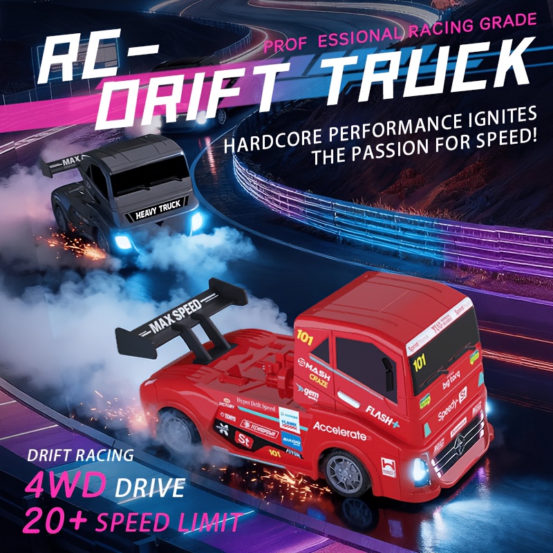 1:24 4WD RC Drift Truck with L - Drone Or Rc Car 评论和价格