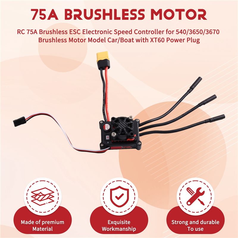 MACH-RC 75A Brushless ESC Elec - Rc Boat Brushless Motor 评论和价格